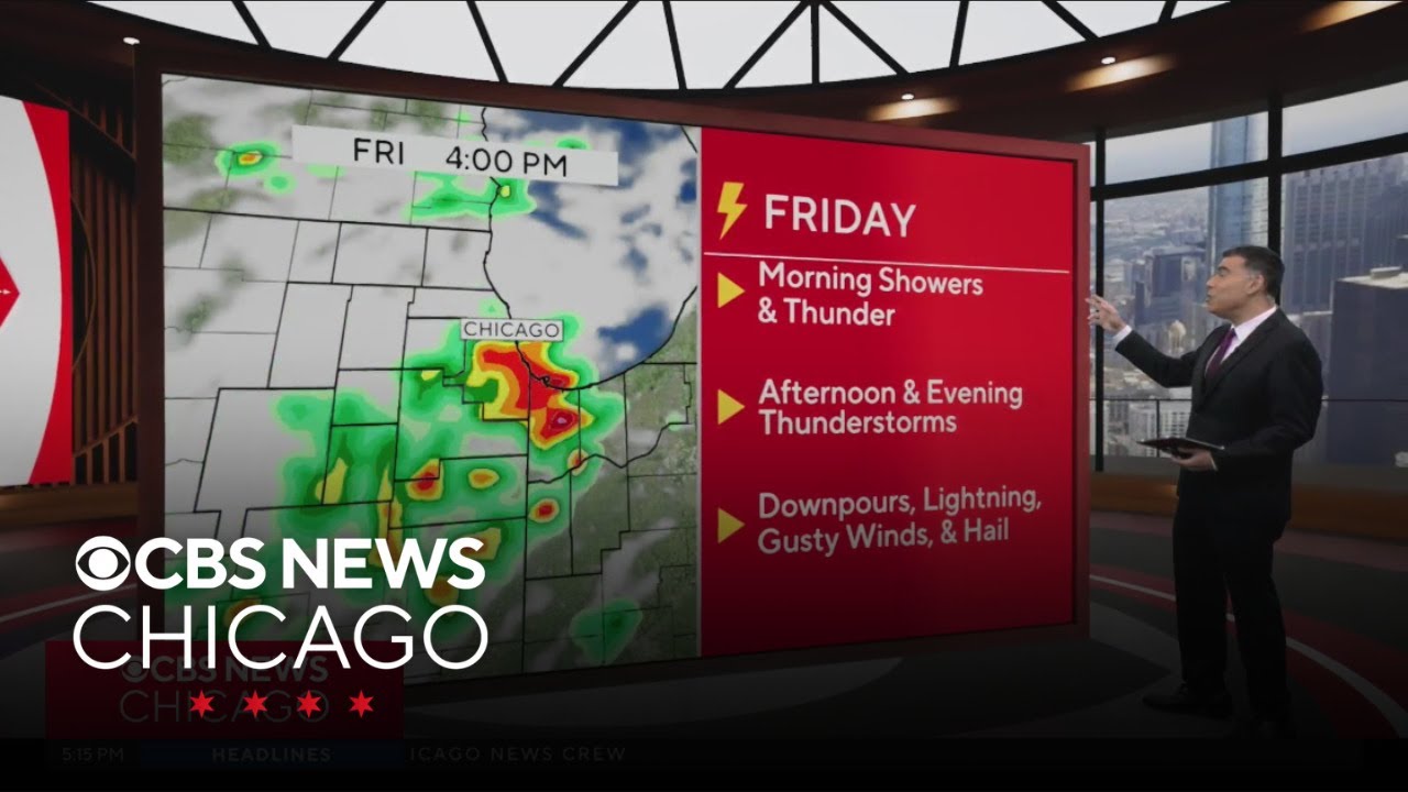 Morning showers, thunderstorms on Friday in Chicago