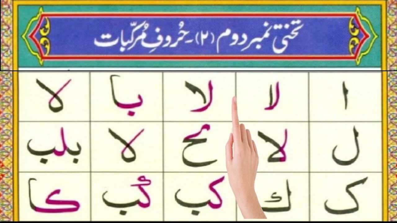 Noorani Qaida – Lesson Board 2 (Part 1) | Arabic Letters Practice
