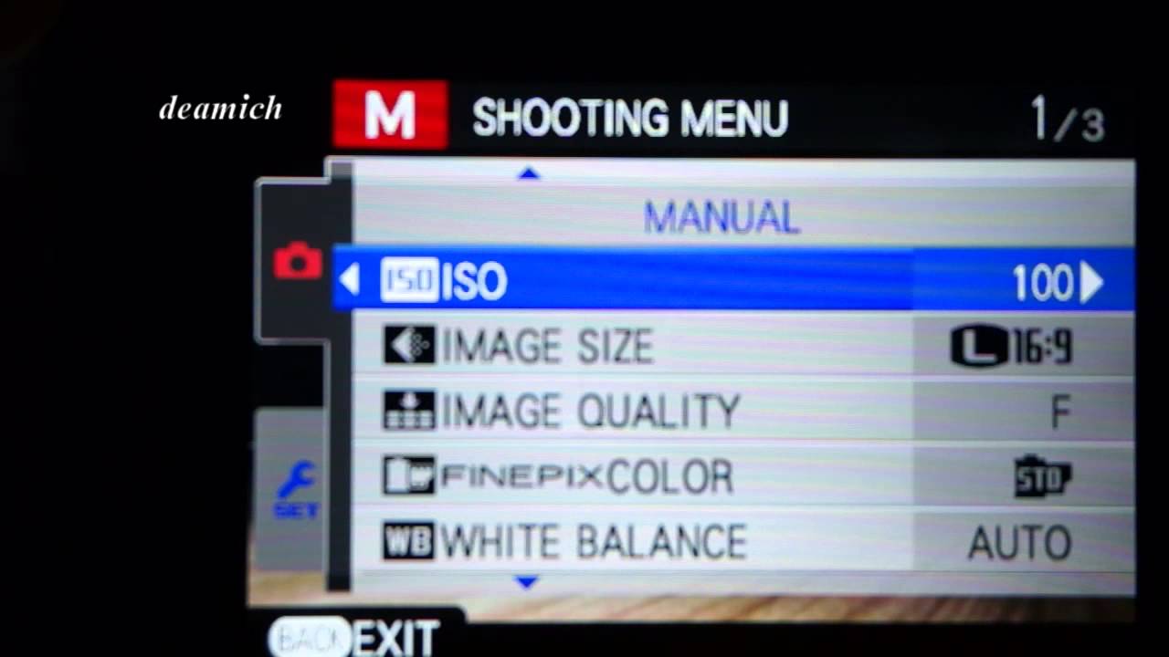 New Fujifilm FinePix S1 Menu Layout