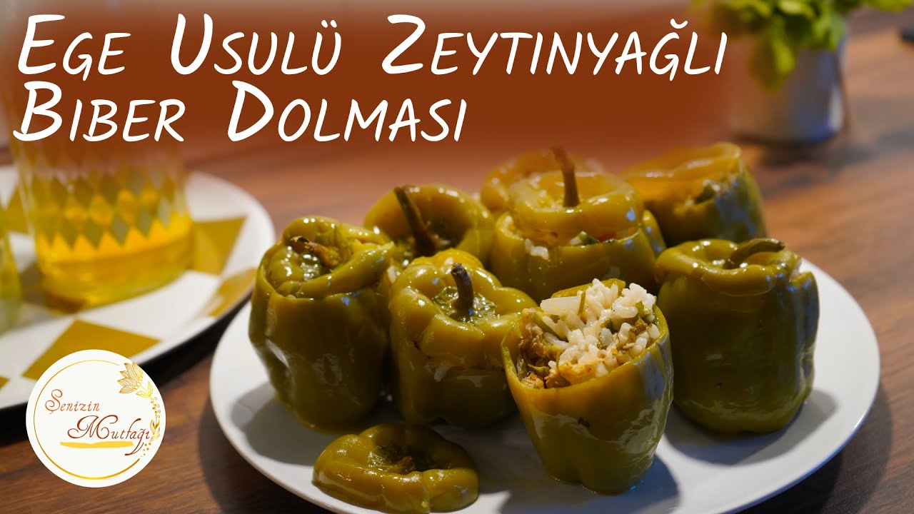 ZEYTİNYAĞLI BİBER DOLMASI nasıl yapılır (Ege usulü)