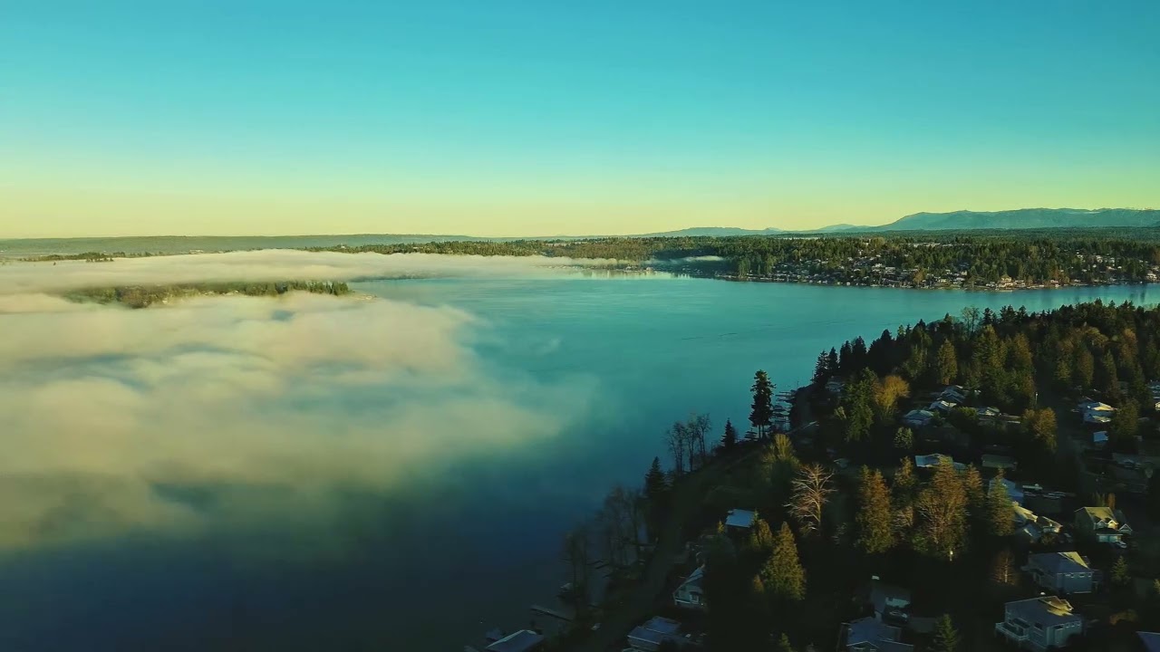 4K | Drone Above the Clouds &mdash; Lake Stevens