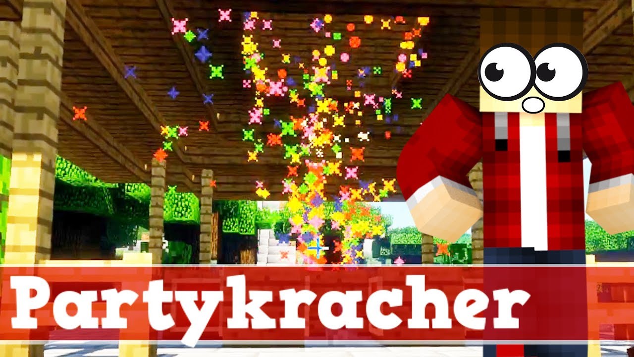 Minecraft Wie baut man einen funktionierenden Partykracher | Minecraft Feuerwerk bauen deutsch