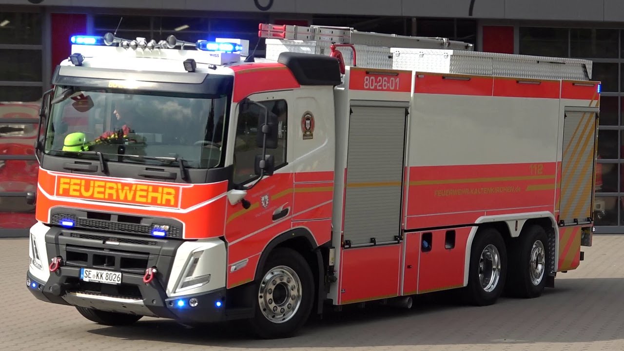 [SCHWERER VERKEHRSUNFALL & FEUERMELDUNG - NEUES GTLF 10.000!] Einsatzfahrten Feuerwehr Kaltenkirchen