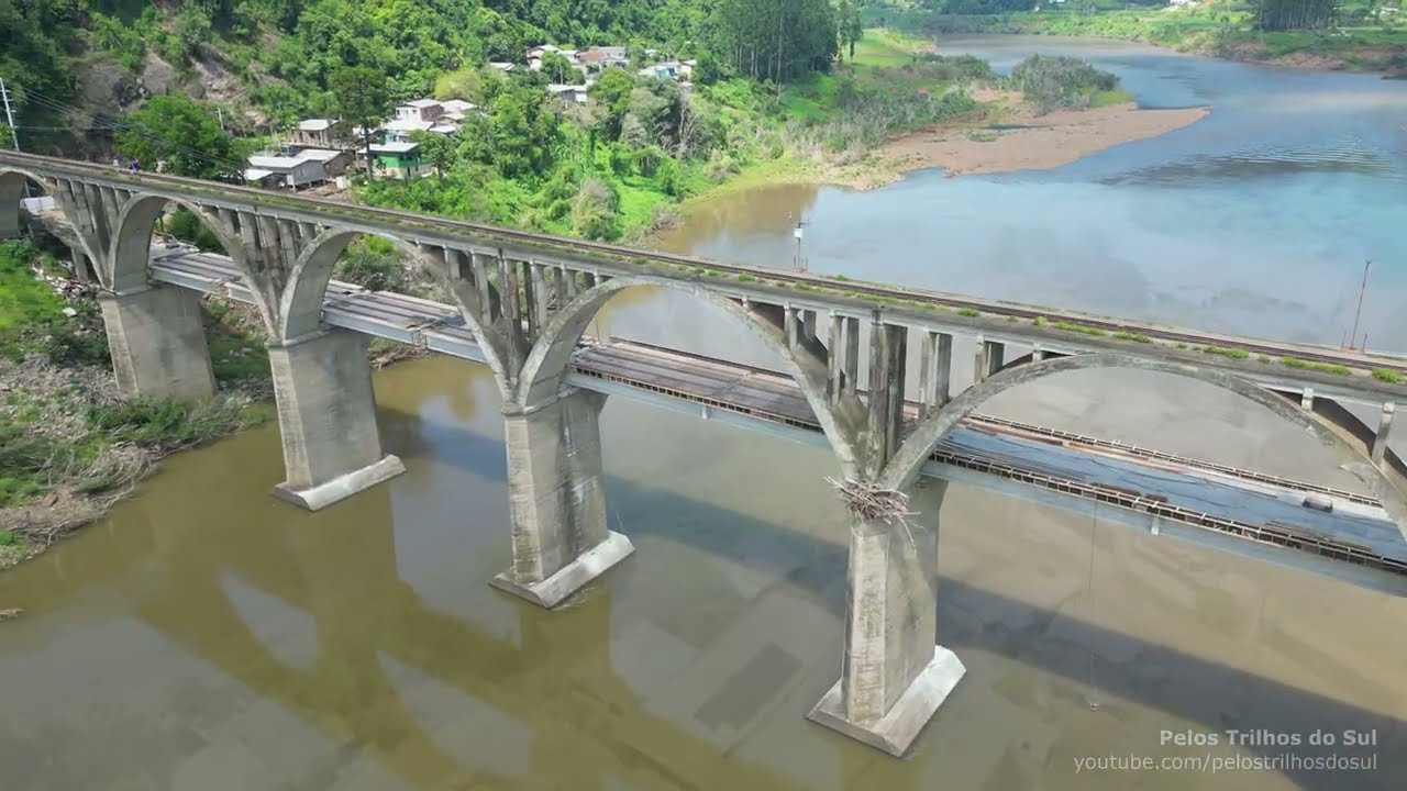 [DRONE/4K] A Ferrovia do Trigo e a Cidade de Muçum-RS após as enchentes de 2024!