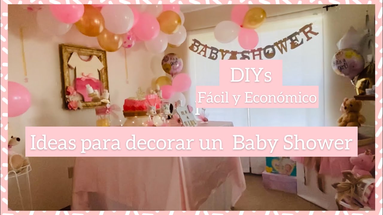Ideas para decorar un BABY SHOWER en casa/ BABY SHOWER DECOR IDEAS/ Centro mesa BabyShower