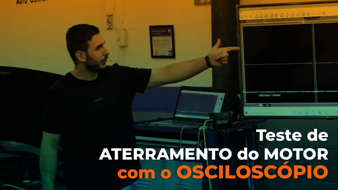 Teste de ATERRAMENTO do motor - Teste com o Osciloscópio - Como configurar no OSCILOSCÓPIO