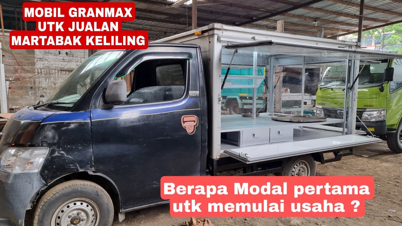 belajar bisnis jualan martabak keliling dengan modifikasi box alumunium daihatsu gran max