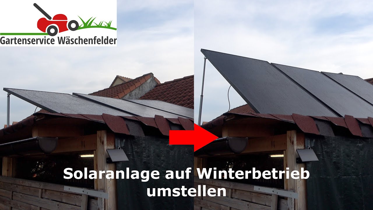 Elektrische Verstellung der PV-Anlage von Sommer auf Winterbetrieb ☀️❄️