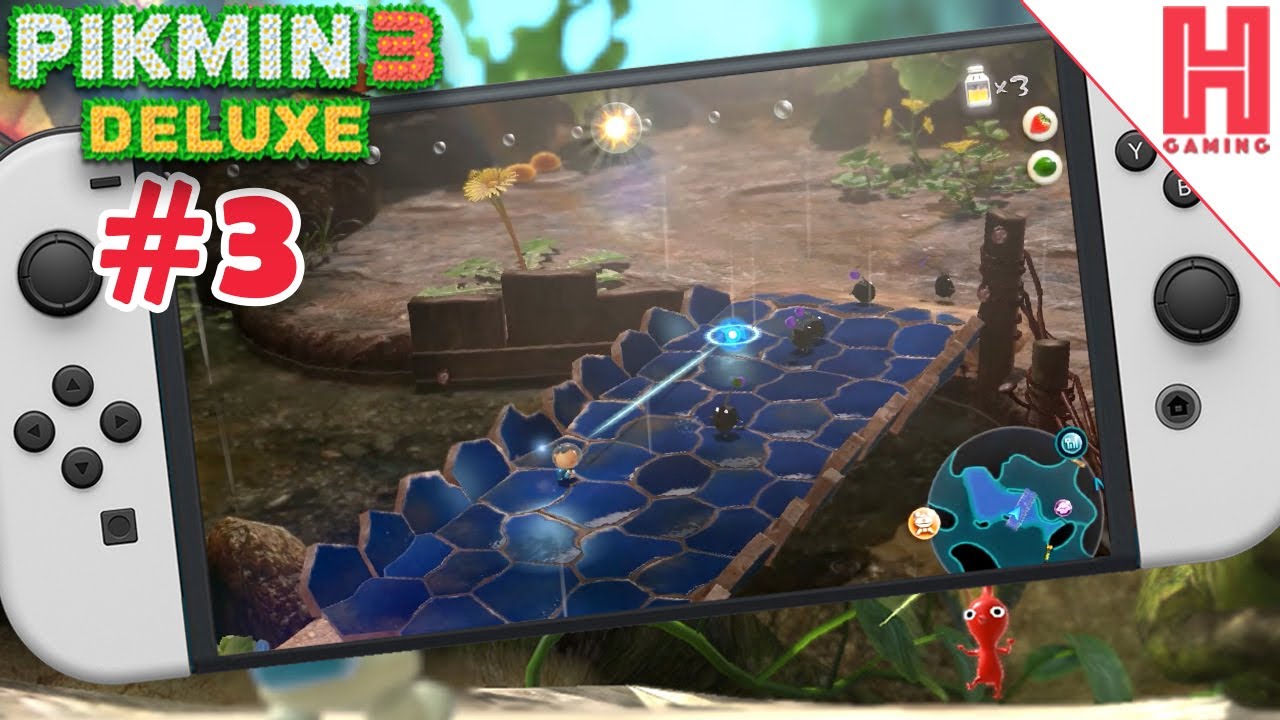 Pikmin 3 Deluxe Full Walkthrough - Day 3 The Captains Signal - Switch