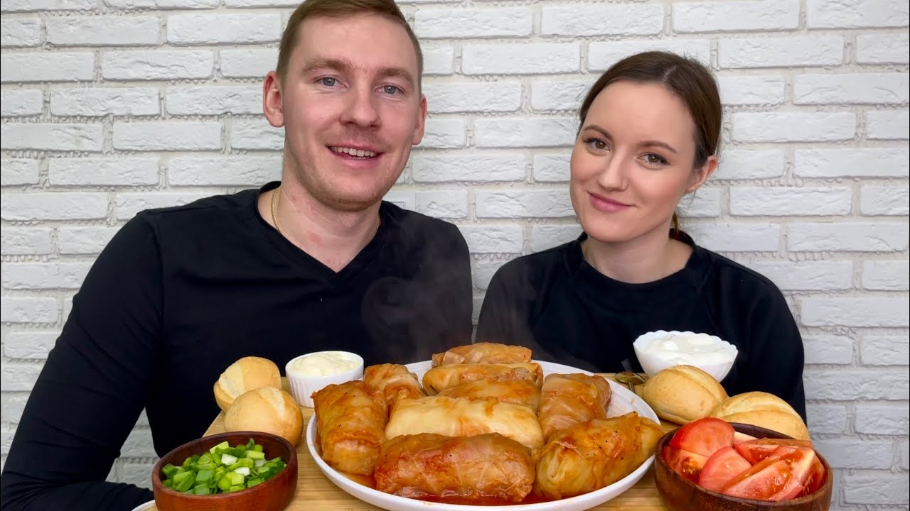 МУКБАНГ ДОМАШНИЕ ГОЛУБЦЫ MUKBANG HOMEMADE CABBAGE ROLLS рецепт ответы на вопросы