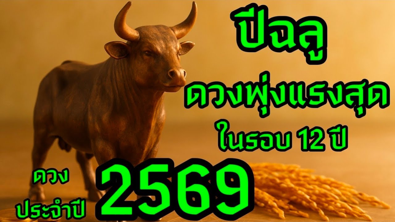 ปีฉลู 2569 พลิกชีวิต! จากเหนื่อยเป็นรวย จากเงียบเป็นดัง ดวงพุ่งแรงสุดในรอบ 12 ปี อ.หมู มหาเฮง #ดูดวง