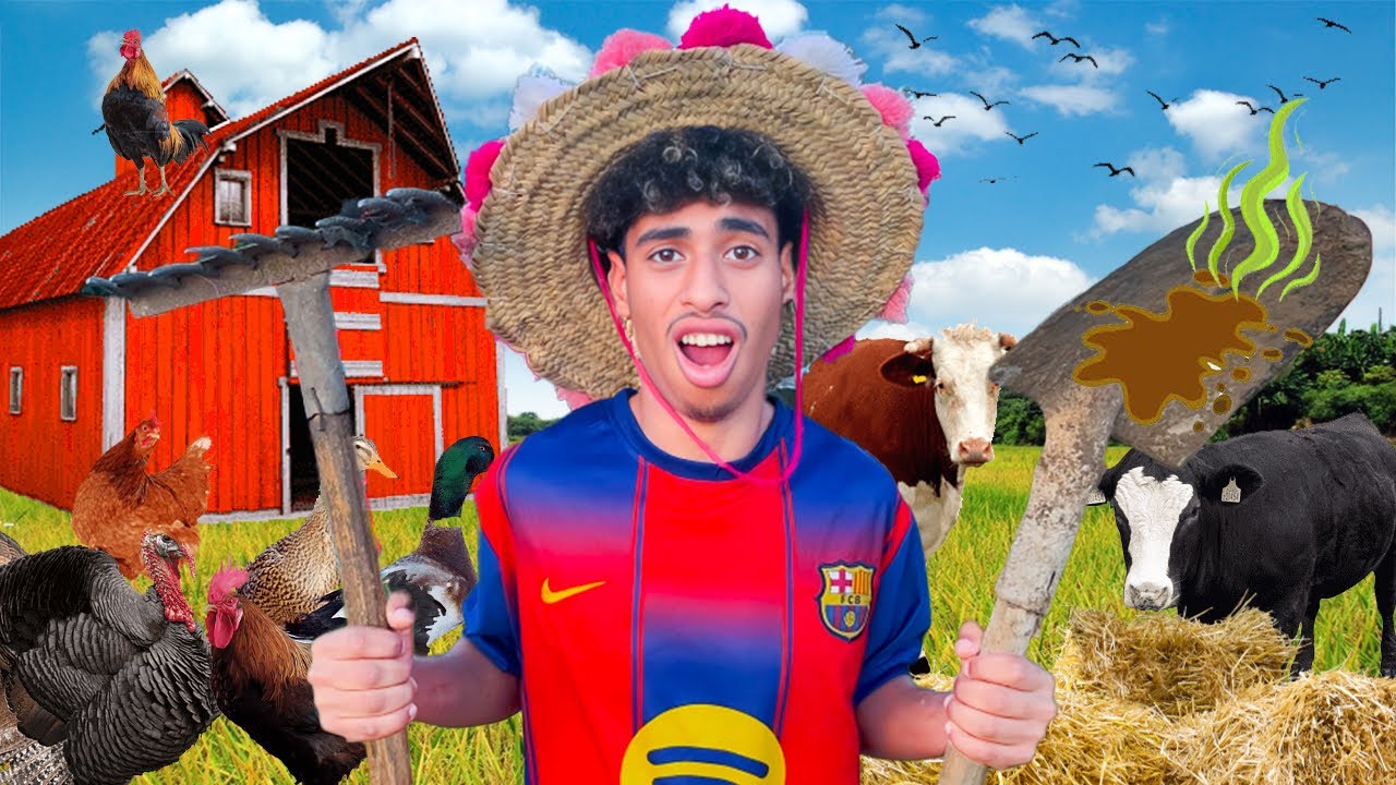 وأخيراً اعتنيت بحيوانات المزرعة 🐄🐑🐔 داز نهار واعر 😂🌾