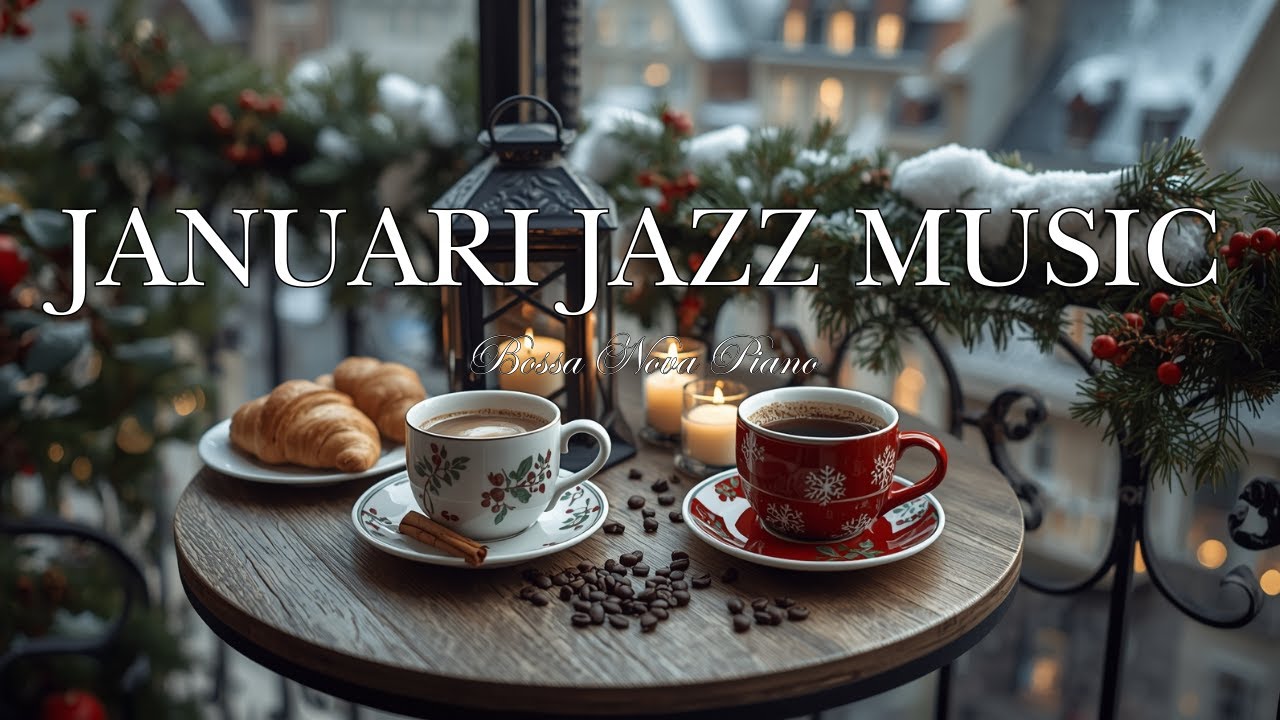 Relaxing January Winter Jazz  ~ Gentle Morning Jazz Cafe & Bossa Nova Piano Music to Good MoodHappy