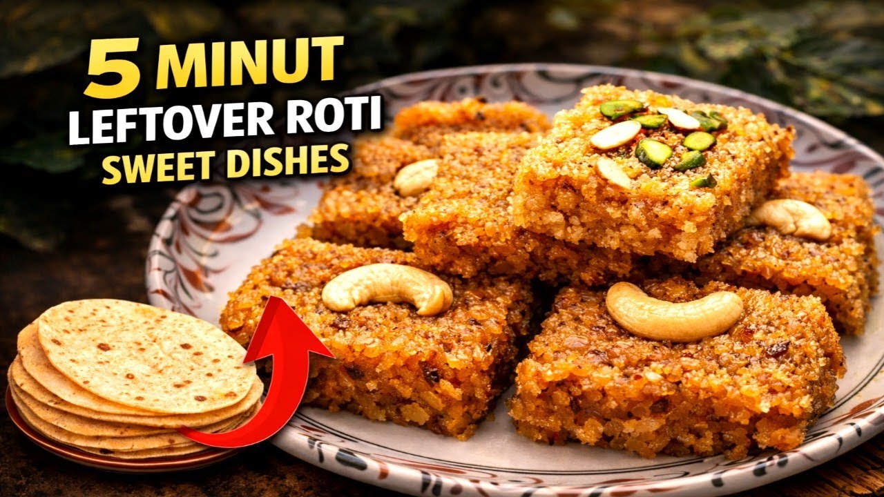 Leftover Roti sweet dessert bacchon ko bahut pasand aata hai 😍 Believe Nahin Hoga!😳
