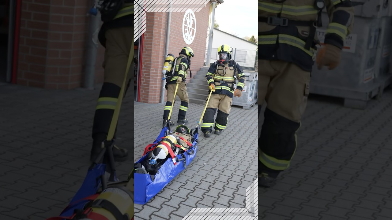 Verunfallten Atemschutzger&auml;tetr&auml;ger retten und transportieren! How To? #feuerwehr #atemschutznotfall