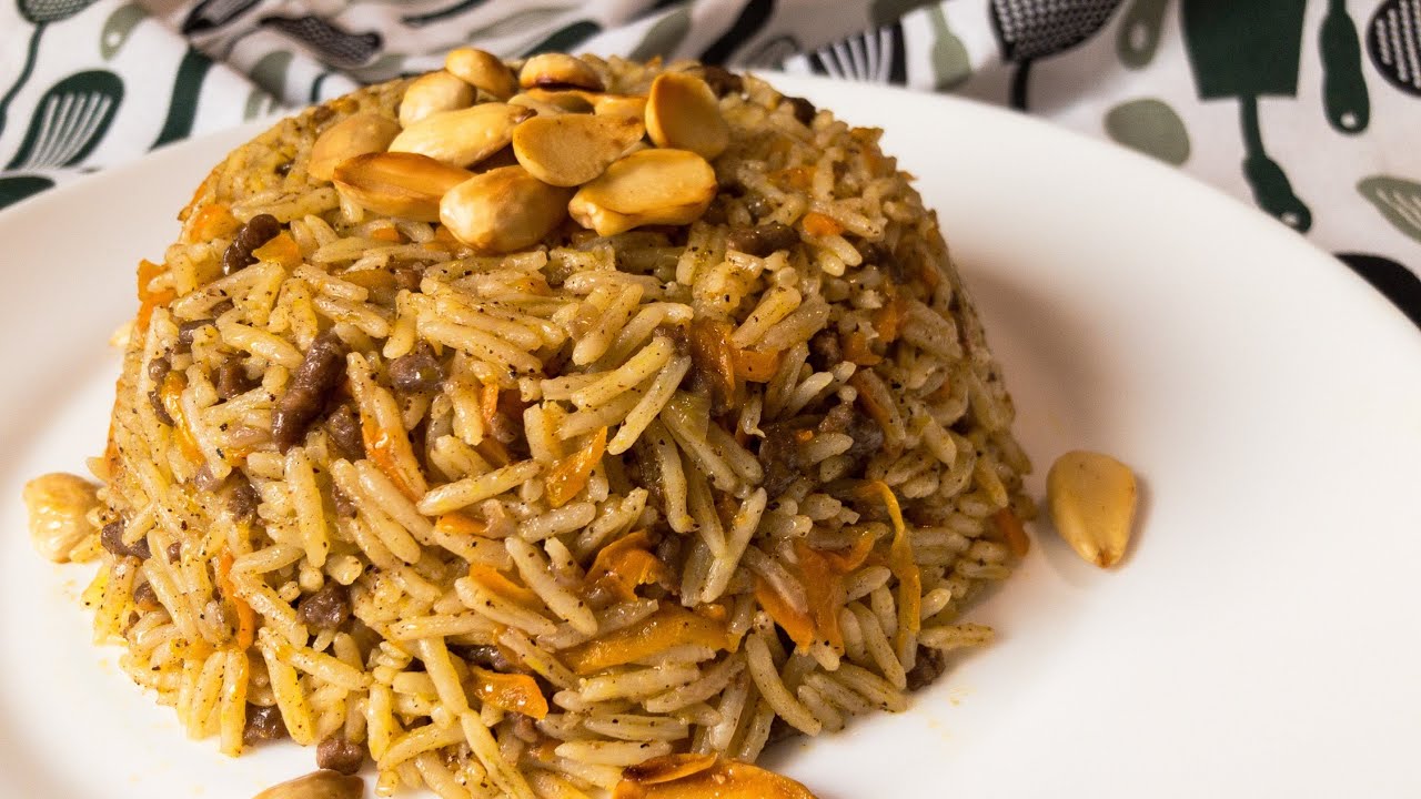 Carrot Rice With Beef, 4 - Ingredients Recipe  رز بالجزر سهل و سريع