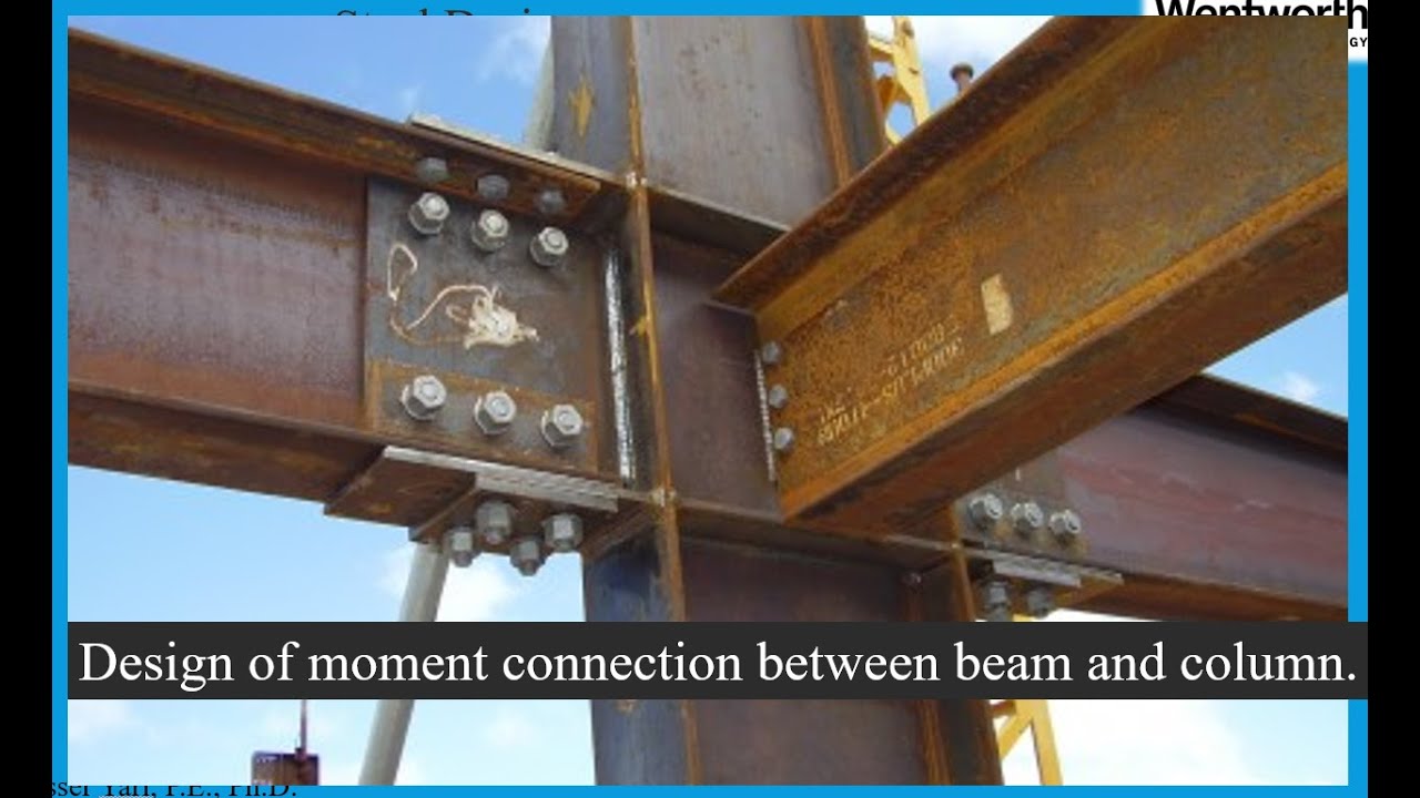 Design of moment connection between beam and column