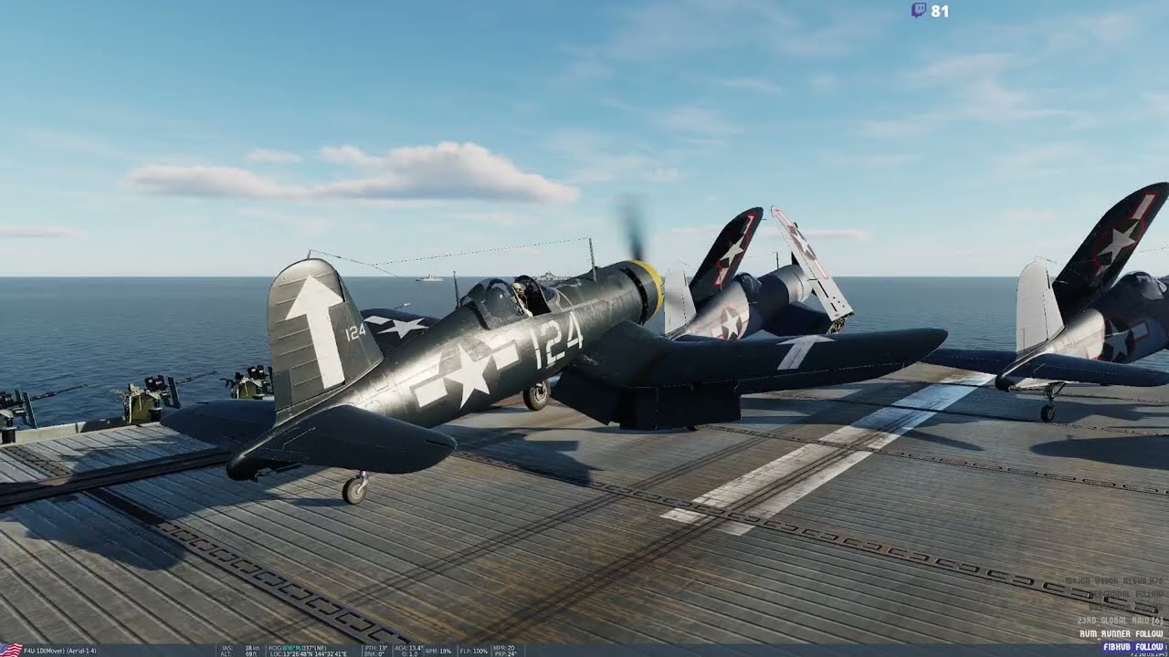 DCS World - F4U-1D Best Carrier landing ever !! (forgot the Hook)
