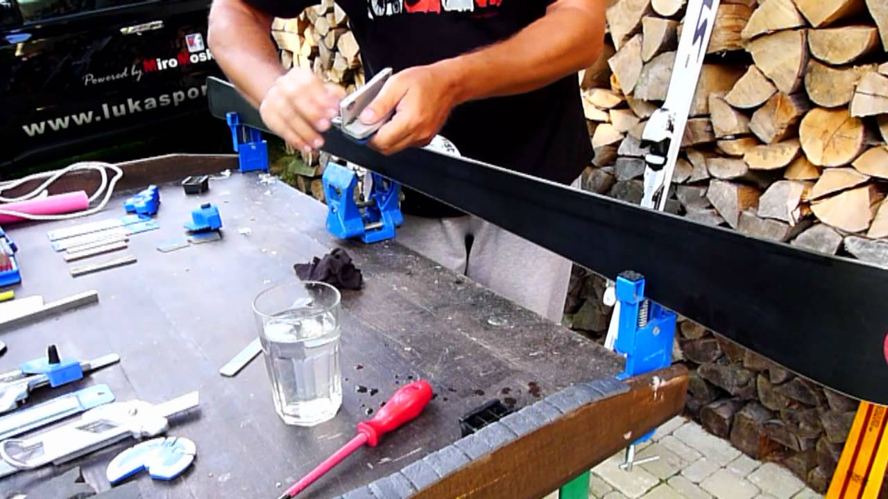 Servis zjazdových lyží.  2.časť. Ostrenie a leštenie hrany.