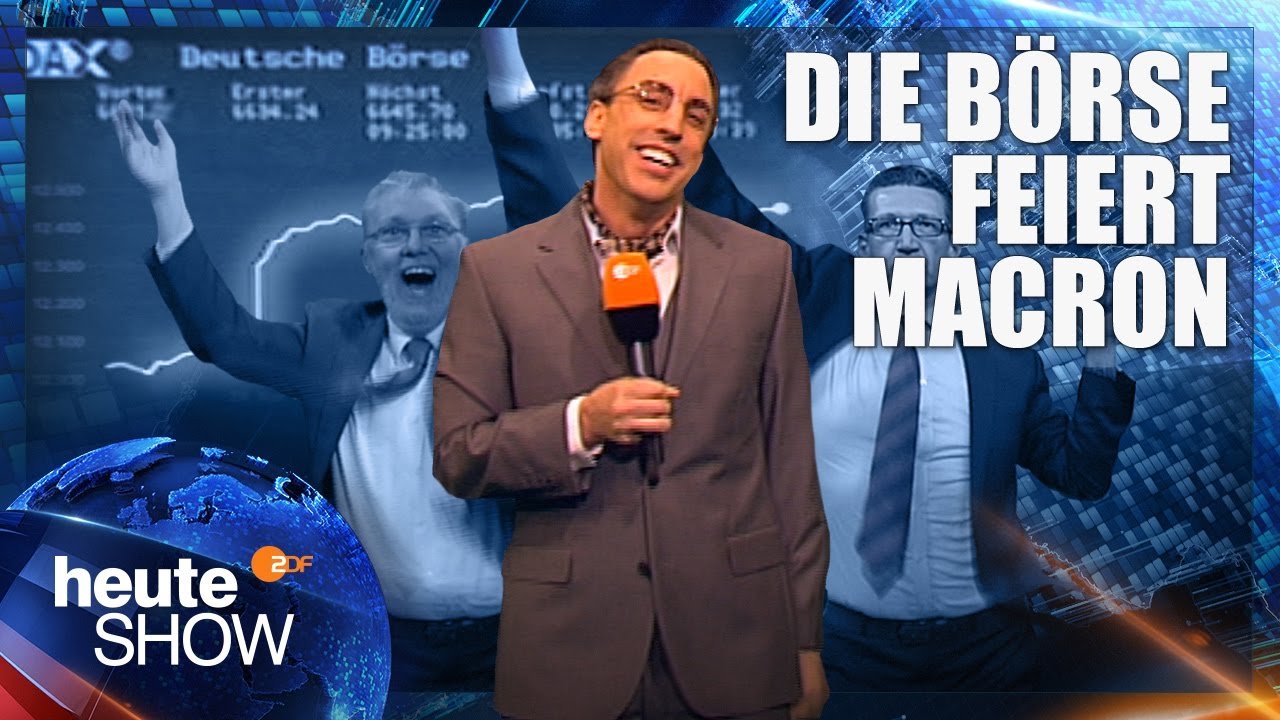 Nach der Frankreich-Wahl: Der Dax schie&szlig;t auf ein Rekordhoch | heute-show vom 28.04.2017