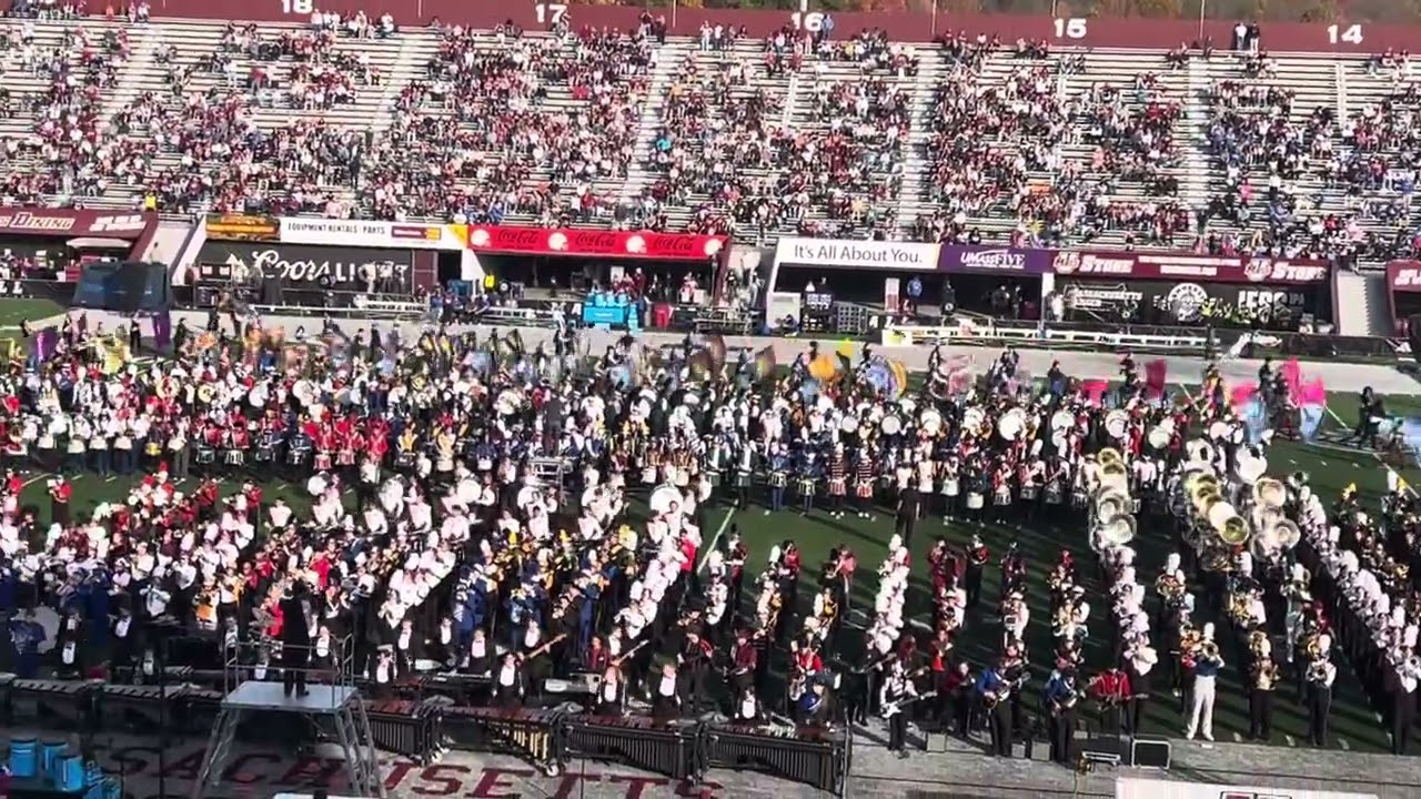 Millbury marching band at the UMass Amherst band day event 10 – 18– 25