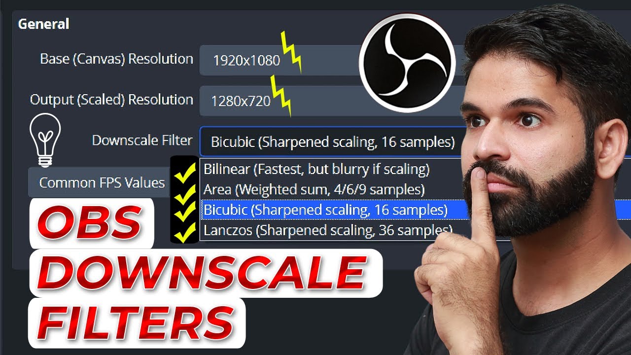 OBS Downscale Filters Explained | Fix Blurry Streams & Improve FPS in OBS 2025 | Best OBS Settings