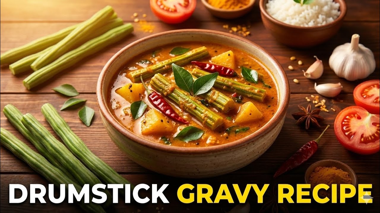 10Min Drumstick Gravy Recipe | Murungakkai Curry | Singi Recipe | Lunch & Dinner Recipe | Sabzi