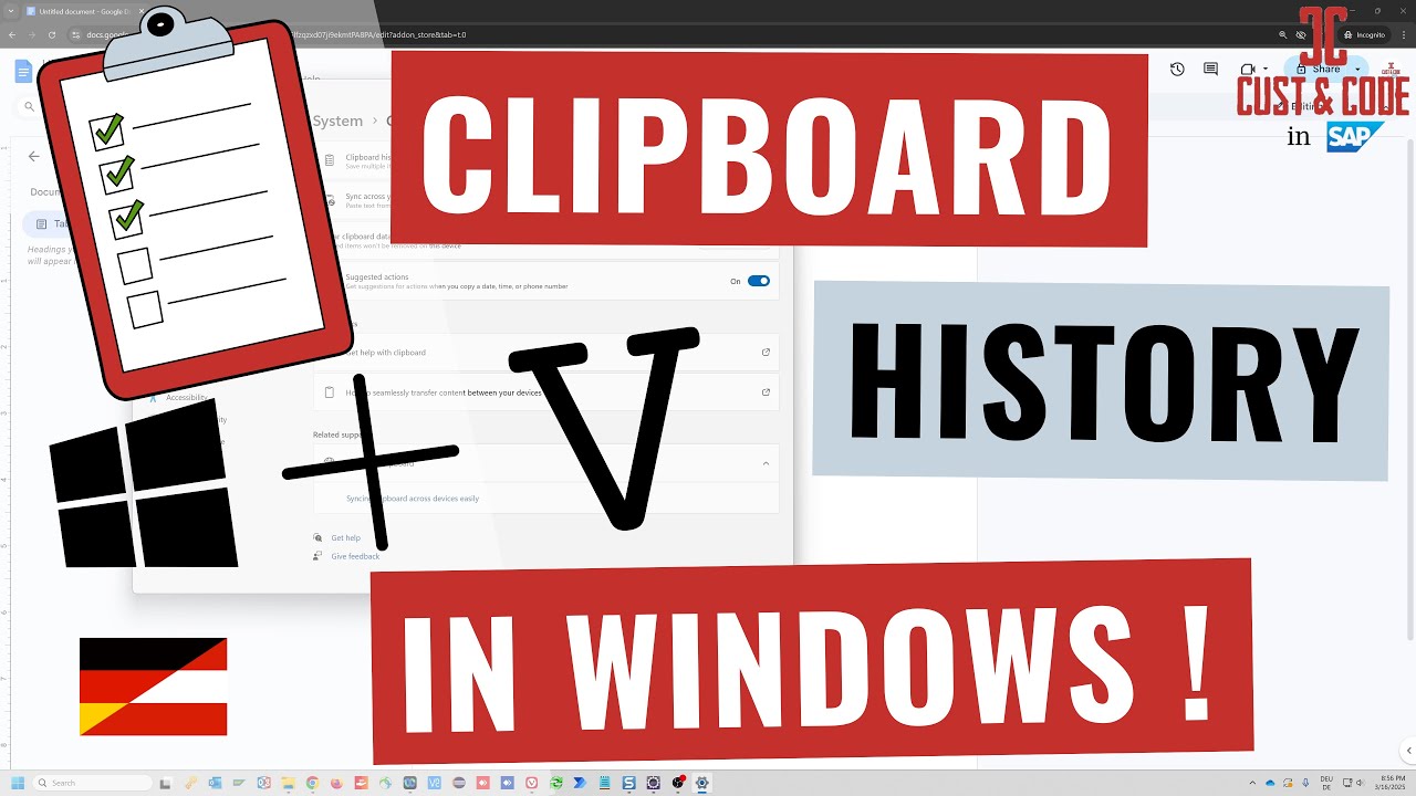 Clipboard History Funktion in Windows nutzen [deutsch]