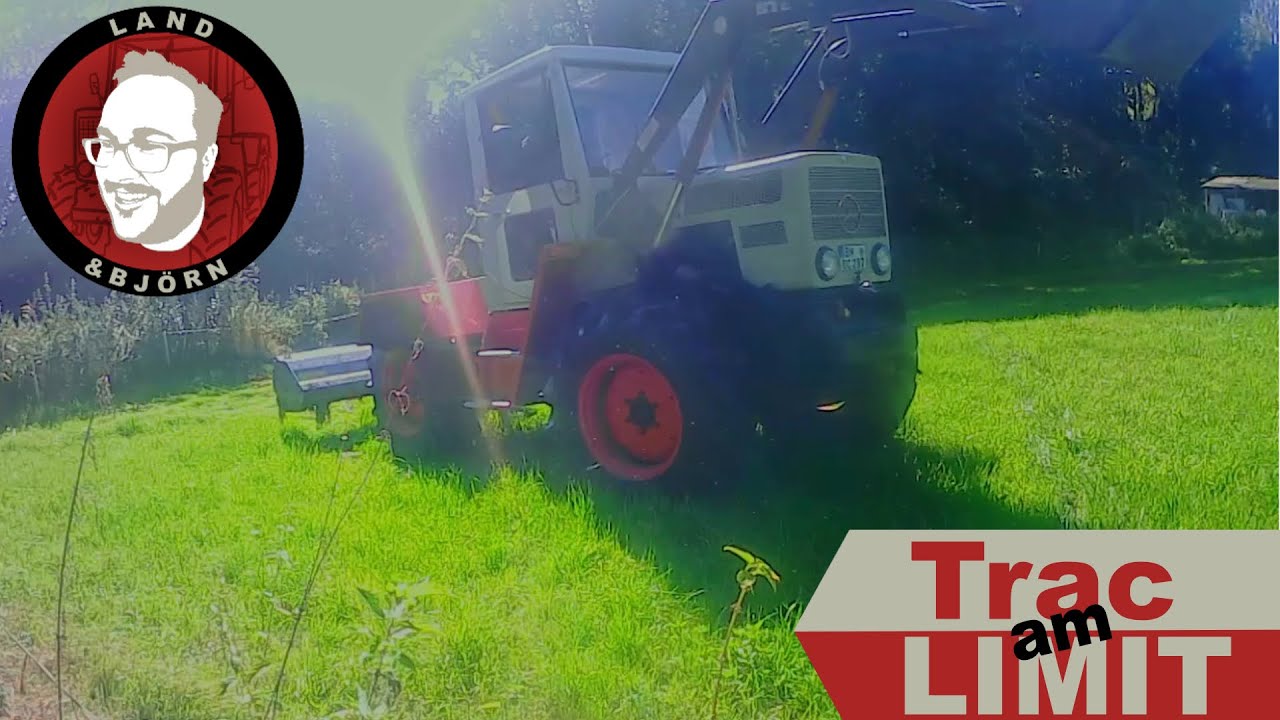 MB trac 65/70: Janssen Mulcher EFGCH-220  am Limit - Hochleistung im Grünland