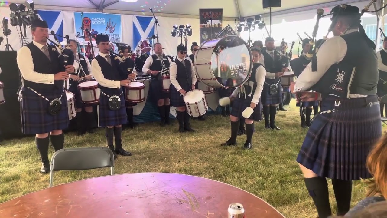 Ulster Scottish Pipe Band, Chicago Scots Highland games 2023, Beer tent show