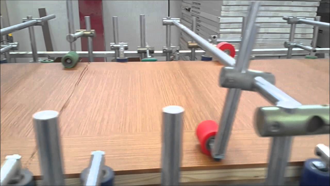 VPL 1100 L6-W Slot Nozullu PUR Tutkal Uygulamalı Panel Laminasyon Hattı