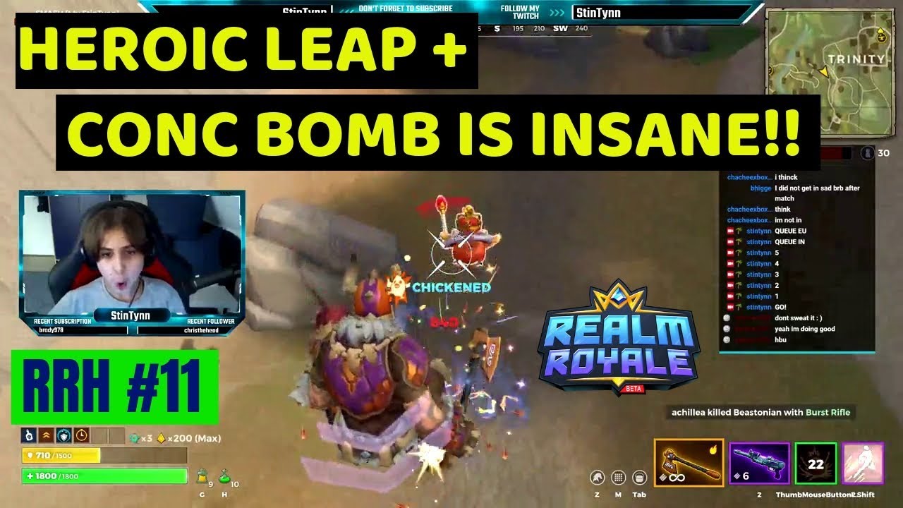 Realm Royale Highlights #11 - Conc Bomb Warrior/Getting shot from two different angles