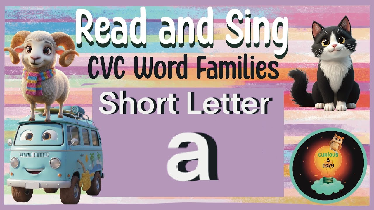 Word Families  Short a CVC Words, Phonics Song, Rhyming Words