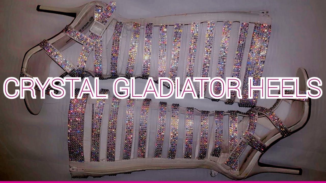 (DIY) WATCH ME CREATE CRYSTAL/RHINESTONE GLADIATOR HEELS