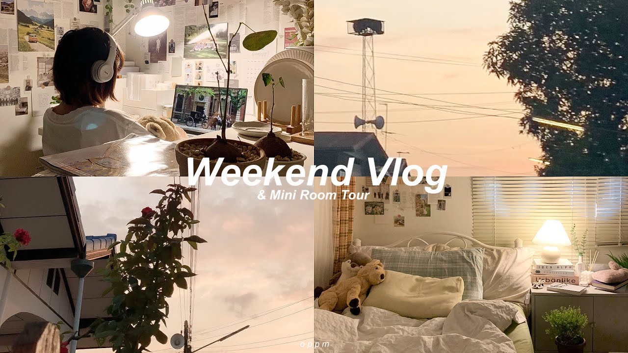 Vlog ep.7 — weekend vlog & (mini) room tour, ดูซีรี่ย์, แกะกล่อง, เปลี่ยนผ้าปู #oppm__