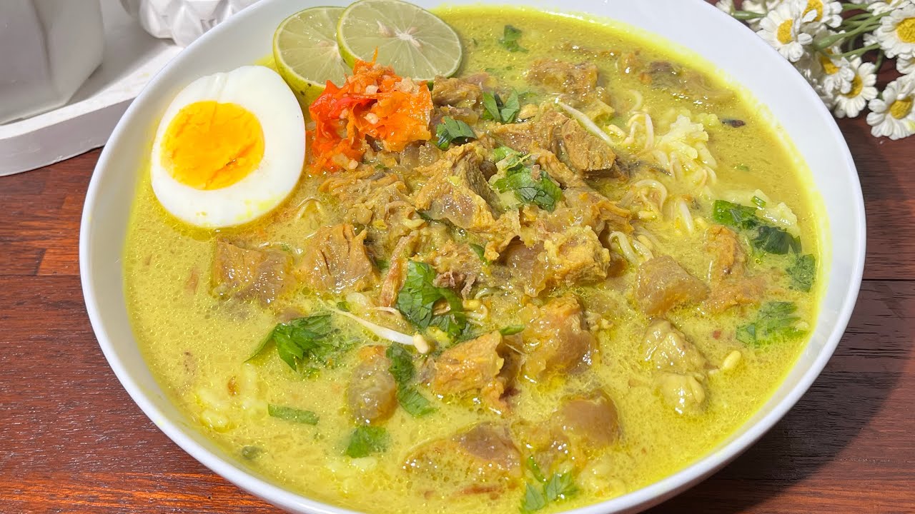 RESEP SOTO DAGING SAPI KUAH KUNING