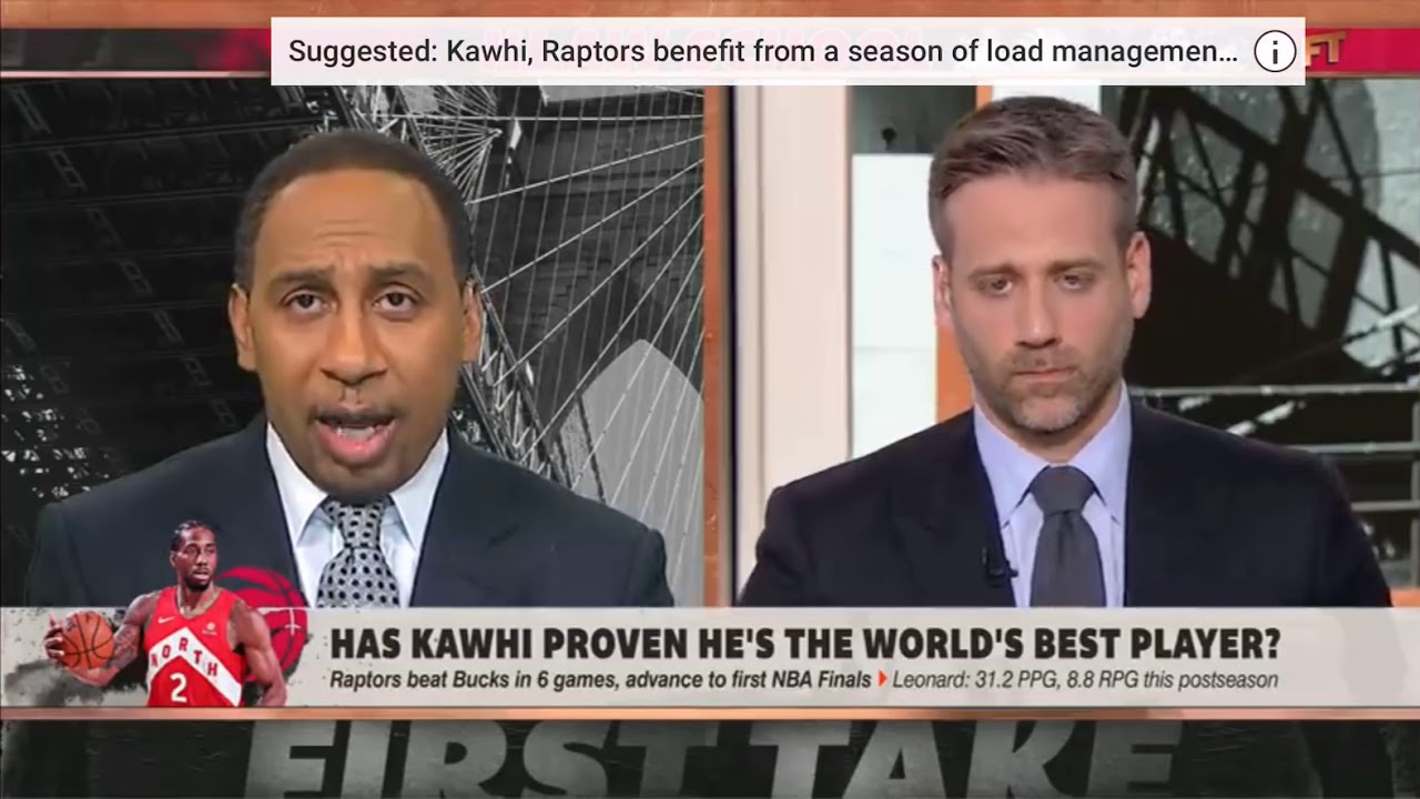 Stephen A. Smith Fires back at Max for saying Kawhi Leonard is the best player in the world !🤣