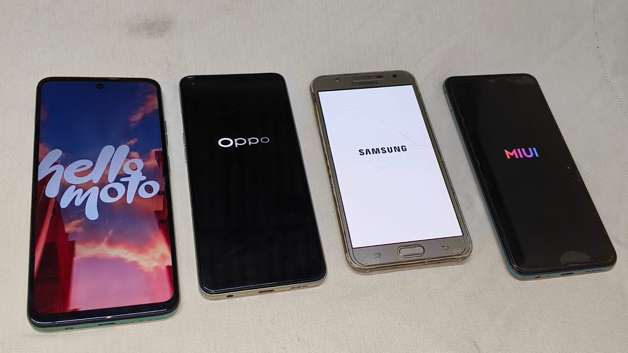 Motorola G45 vs Oppo F21s vs Samsung j7 Nxt vs Redmi Note 10 Reboot Speed Test