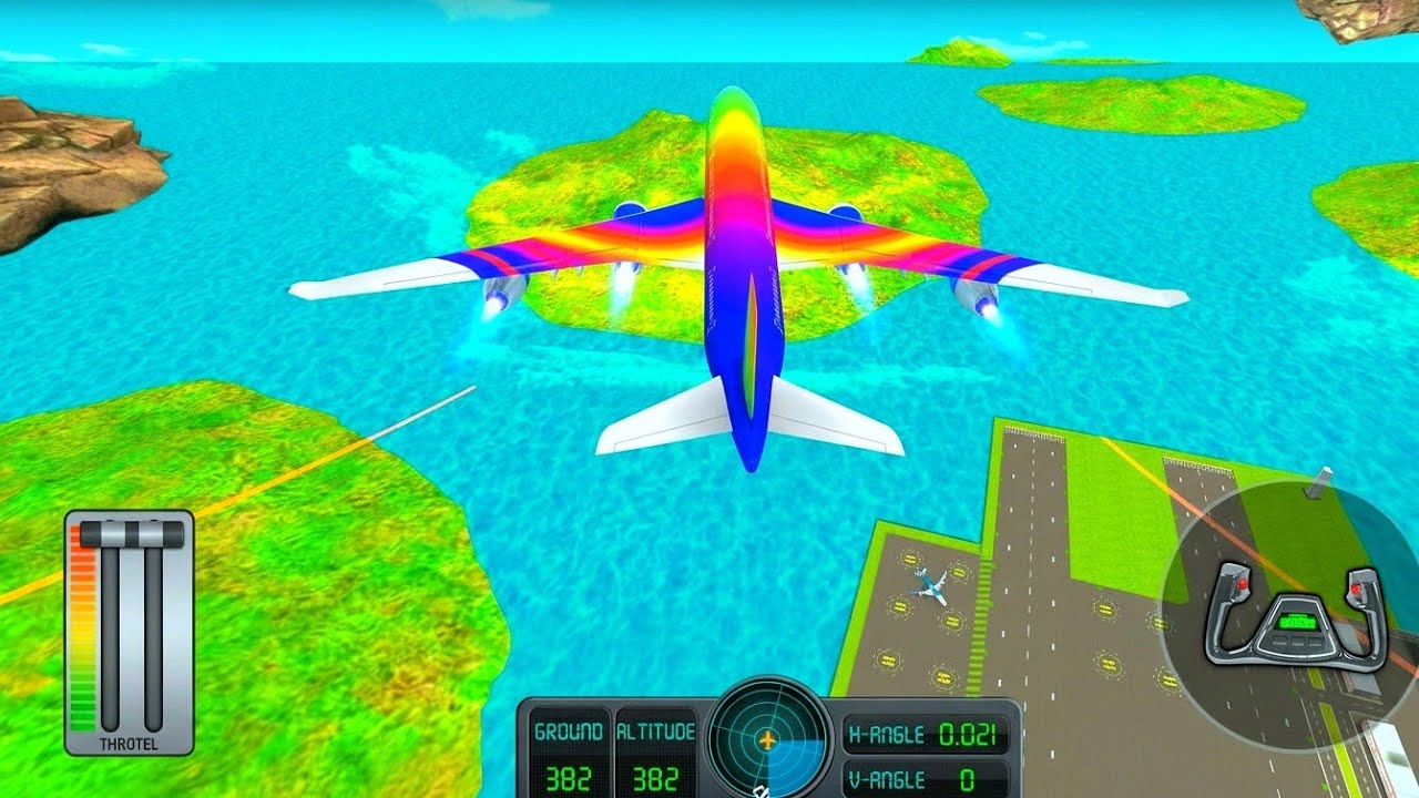 Flight Airplane City Pilot Simulator - Emergency Landing After Aircraft Fire - Android Gameplay 