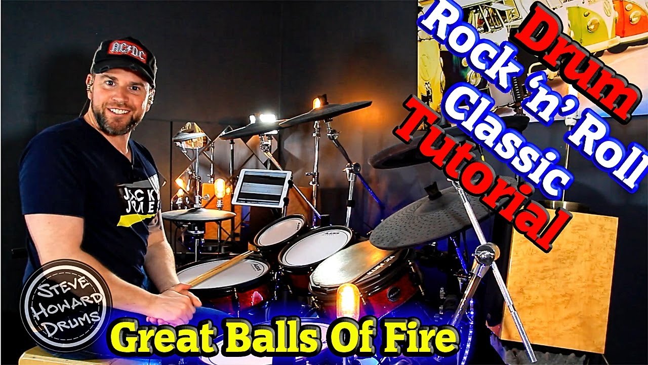 Learn This Classic Rock n Roll Song - Great Balls Of Fire - Drum Tutorial Lesson