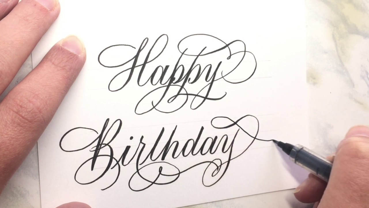 Real-time brush lettering: 