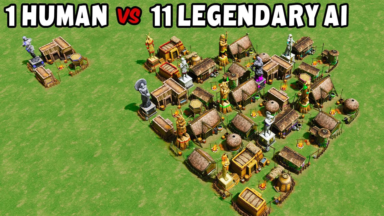 1 Human vs 11 LEGENDARY AI - Age of Mythology: Retold