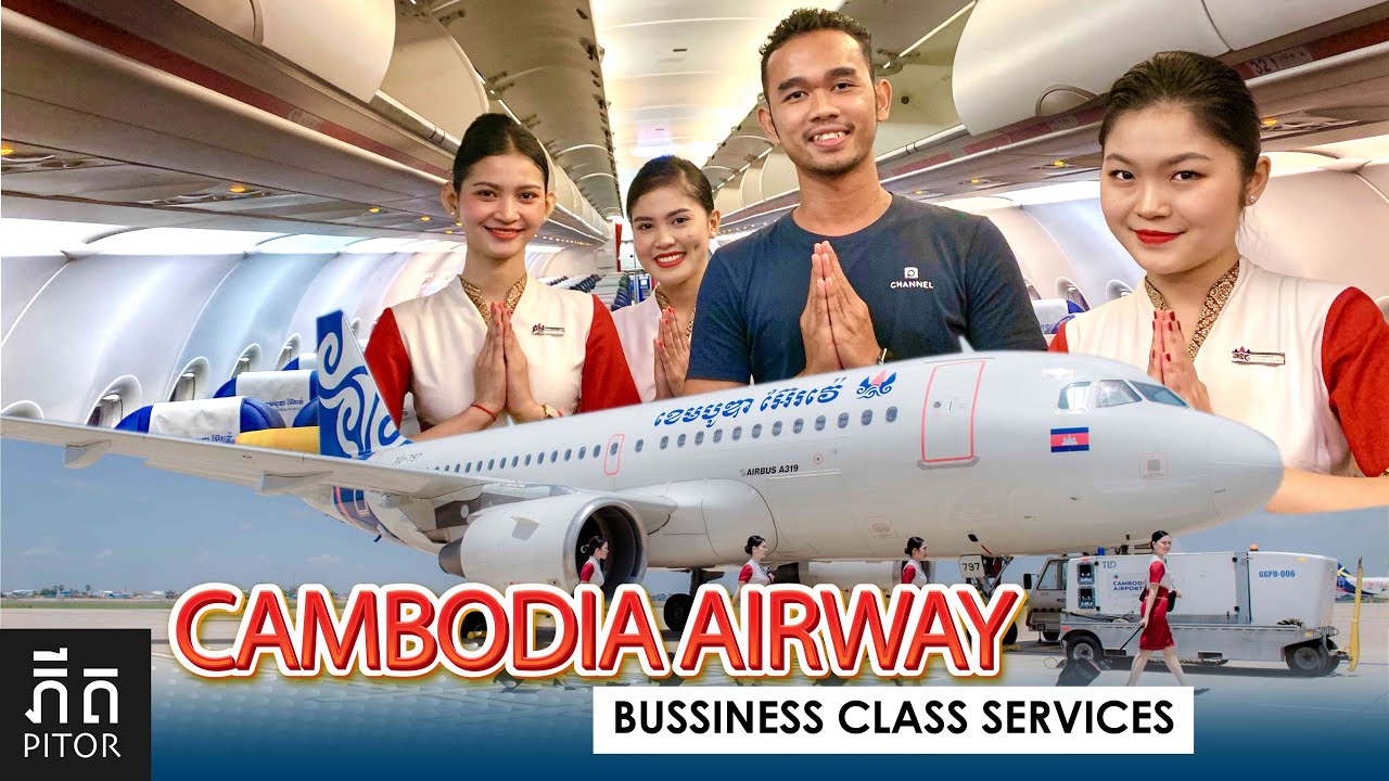 Cambodia Airway with Bussiness class services A319 | VlogA#14