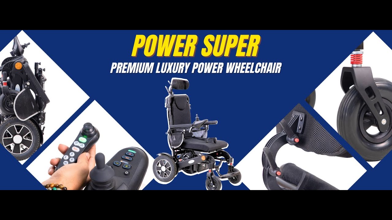 AASRAA POWER SUPER AR901B | Luxury Automatic Reclining Electric Wheelchair | Made in India