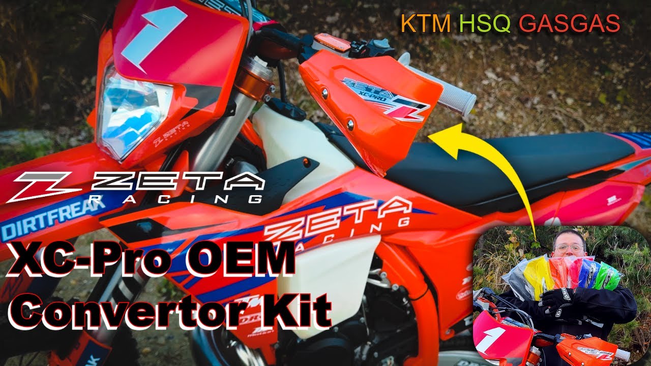 ZETA Racing XC-Pro Handguard Convertor Kit- Featuring: KTM 250 EXC SIX DAYS