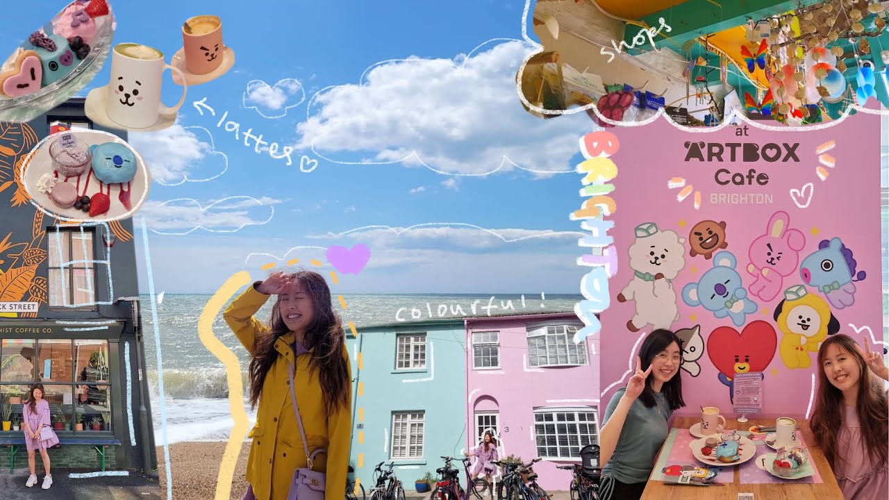 brighton 🍦 bt21 cafe, cutest places to visit 🌊🌤 | vlog