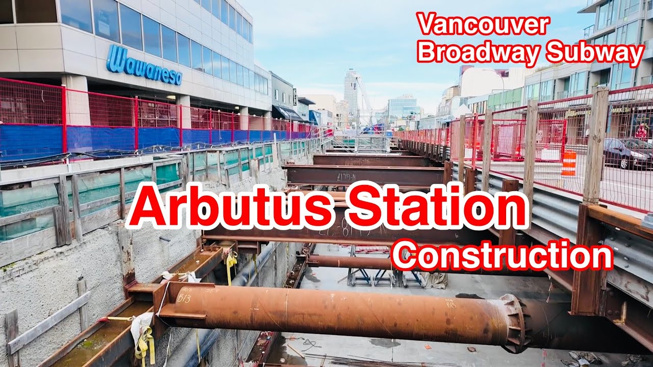 [Broadway Subway] Arbutus Station Construction Area, Oct 2024