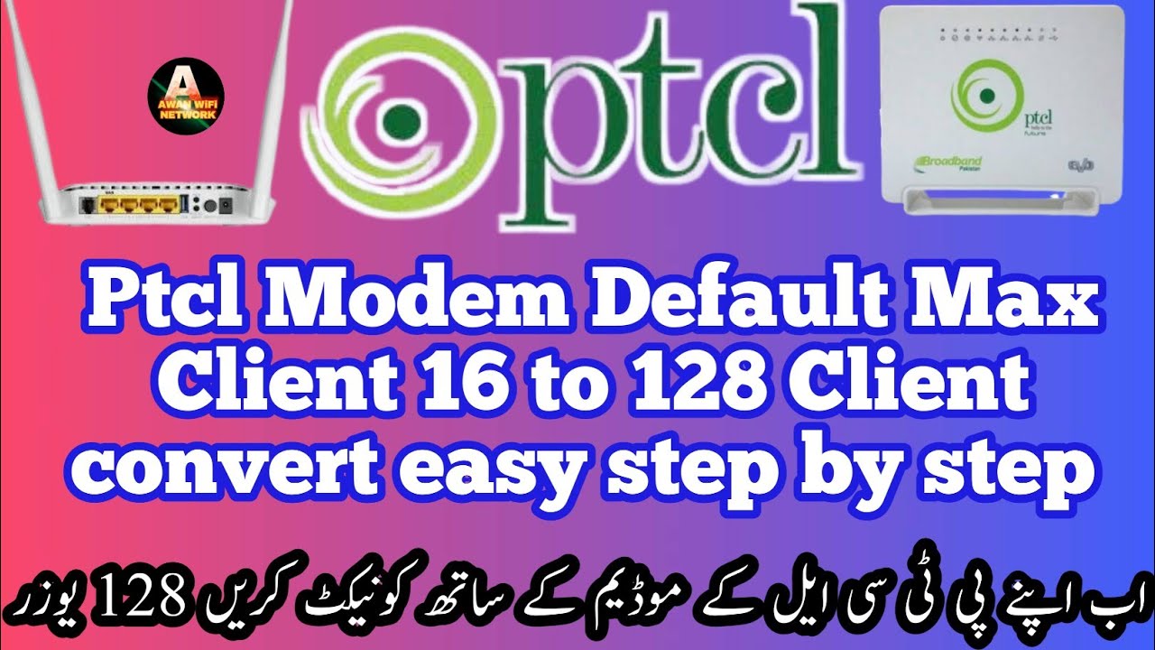 How To Increase Ptcl Modem User | Default User Change | 1To 128 | Awan Wifi Network