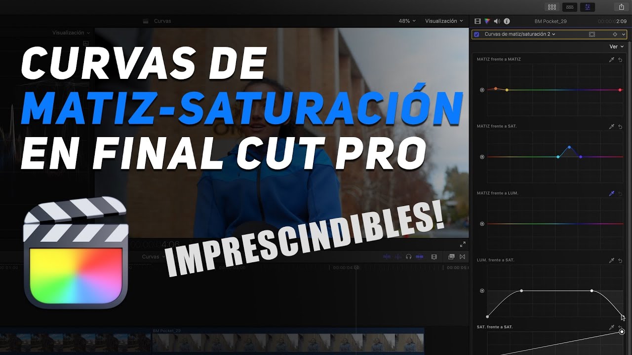 🔴 Tutorial: CORRECCIÓN DE COLOR con las curvas de Matiz-Saturación en Final Cut Pro
