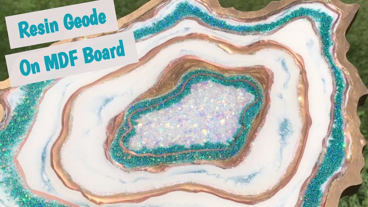 Creating a Resin Geode Using a MDF Geode Shaped Board